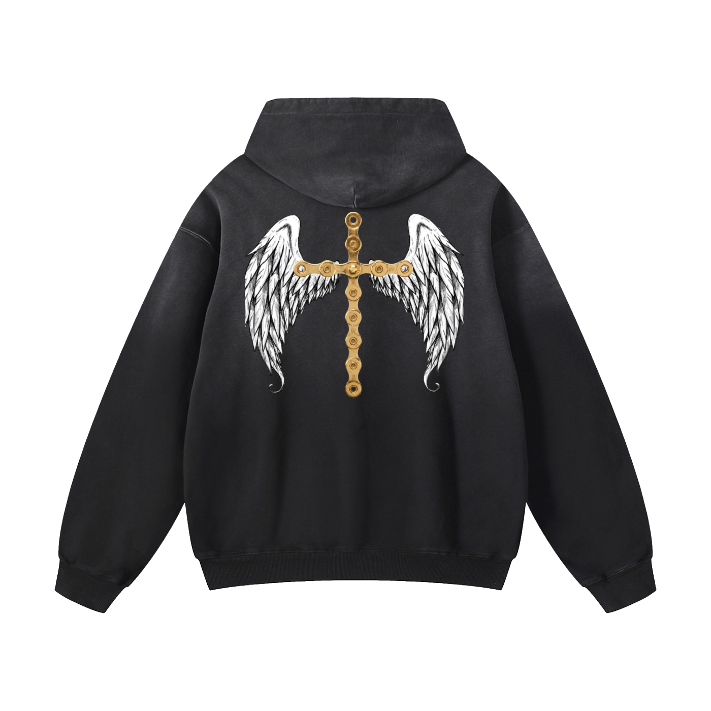 “gold cross" hoodie