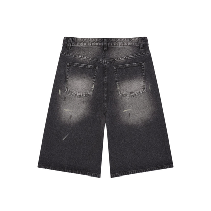 baggy black jorts