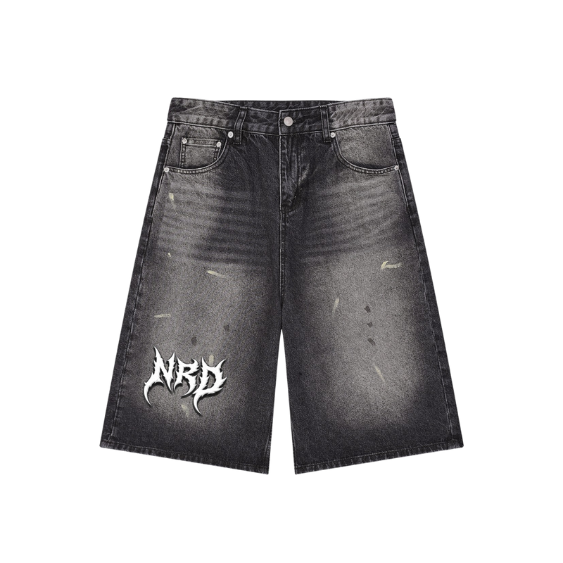 baggy black jorts